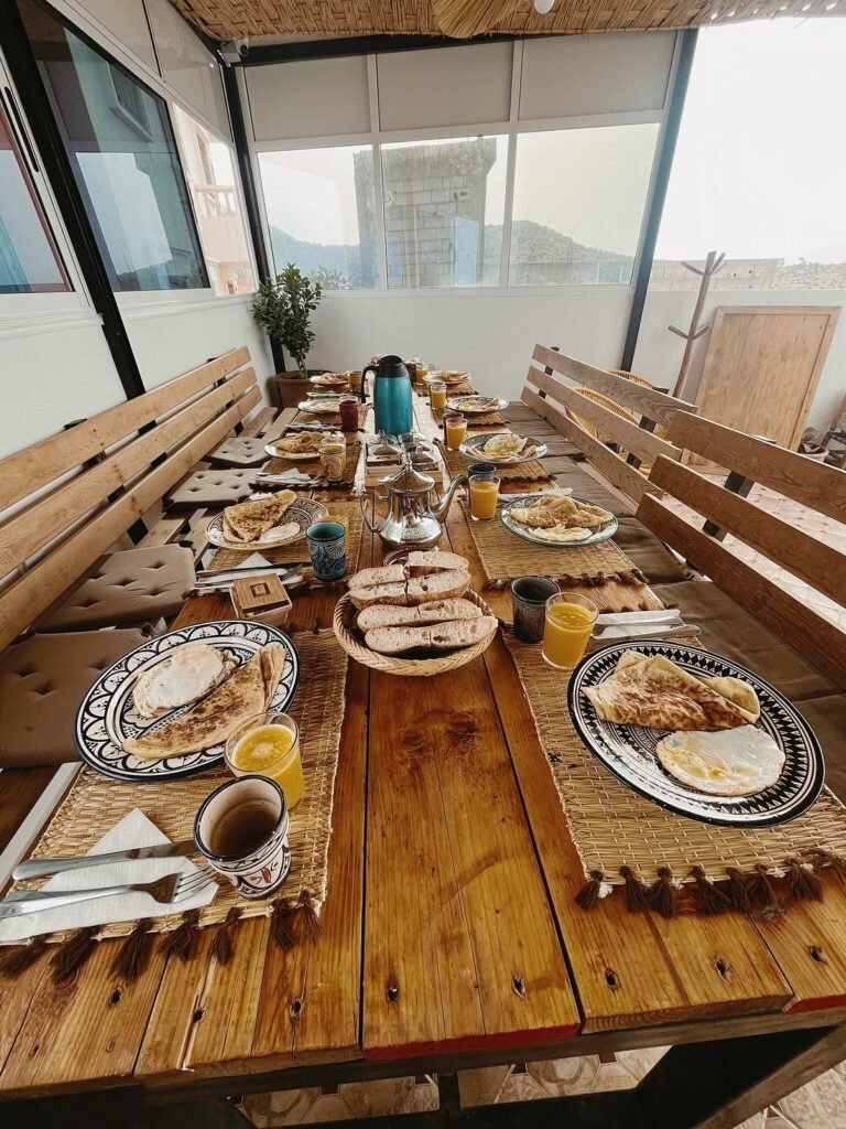 Breakfast at MarySol SurfCamp, Tamri, Morocco